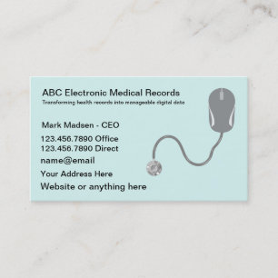 Electronic Medical Records Business Cards