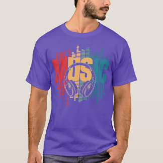 Electronic Music Lover DJ Retro Headphones friends T-Shirt