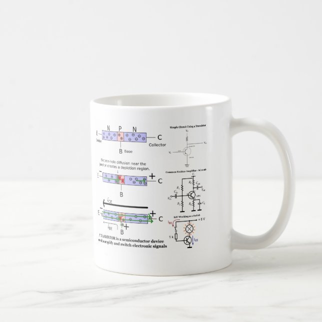Electronic Signal Amplify Transistor Semiconductor Coffee Mug (Right)