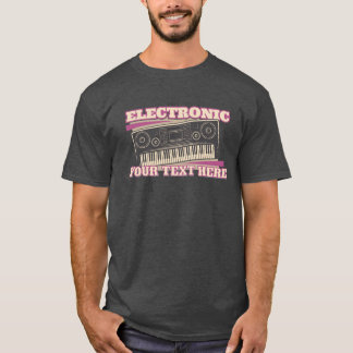 Electronic Synthesizer T-Shirt with Custom Text