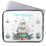 Electronics Bag-&quot;Nautical Christmas Laptop Sleeve 