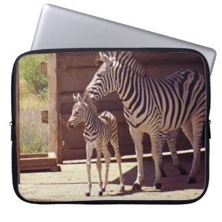 Electronics Bag- Zebra Mom & Baby Laptop Sleeve
