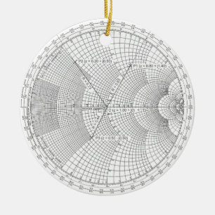 Electronics Engineer Smith Chart Holiday Ceramic Ornament