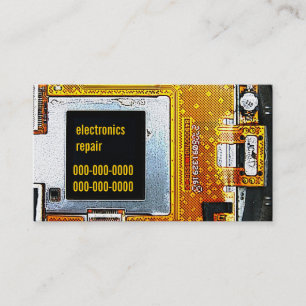 Electronics repair business card template