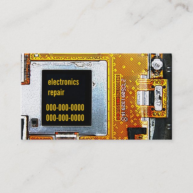 Electronics repair business card template (Front)