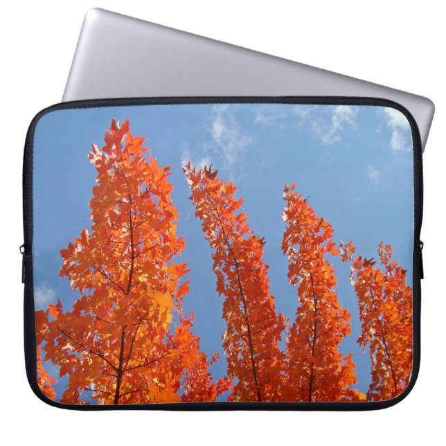 Electronics sleeve Tablets Orange Autumn Leaves (Front)
