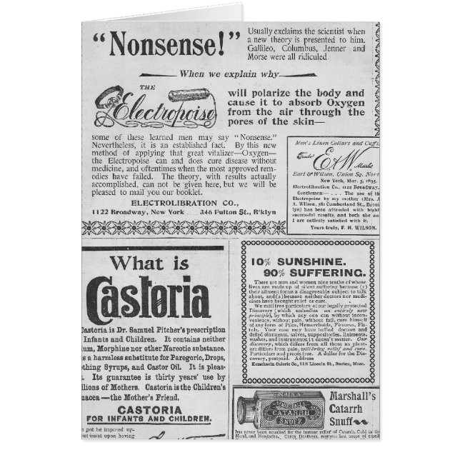 Electropoise and Other Vintage Ads Cards (Front)