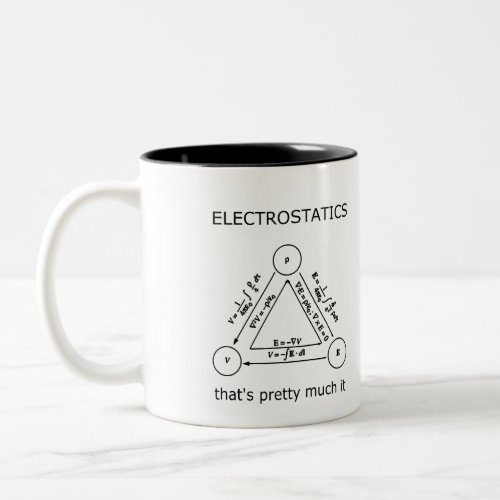Electrostatics thats pretty much it LIGHT Two_Tone Coffee Mug