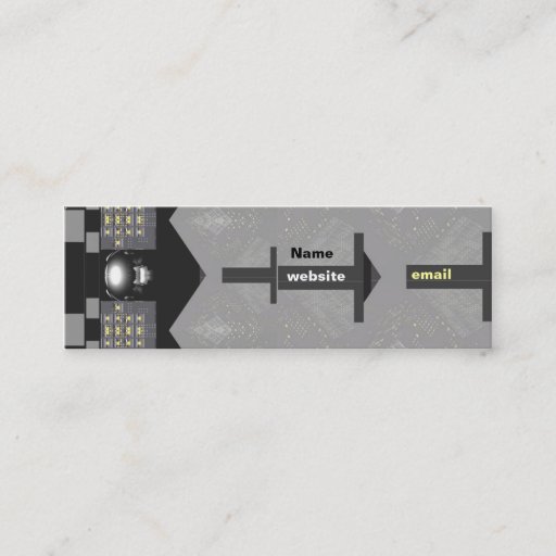 Customizable ElectroTech - Skinny Business Card Templates