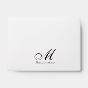 EleElegant Monogram Wedding Invitations Envelope