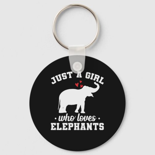 Elefant mit Herz Lust a Girl who loves Elephants Keychain