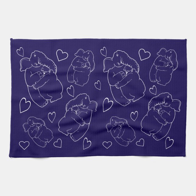 Elefant und Bär Kitchen Towel (Horizontal)