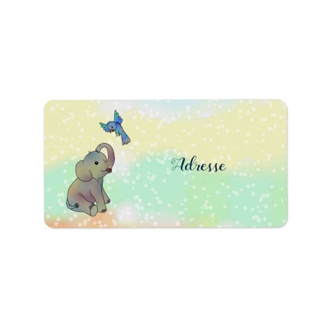 Elefant und Vogel  Label (Front)