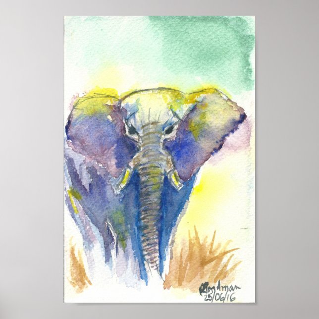 Elefante colorido poster (Front)