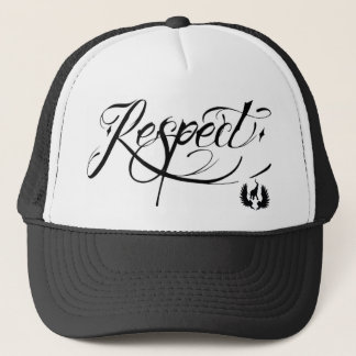 elefent industries Tattoo Script Respect Trucker Hat