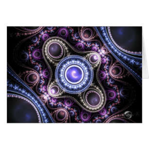 Elegan, Beautiful Unique Glowing Fractal Fine Art Cards