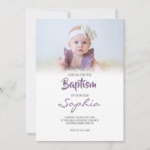 Elegan & Minimalist Baptism Invitation