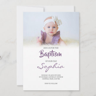 Elegan & Minimalist Baptism Invitation