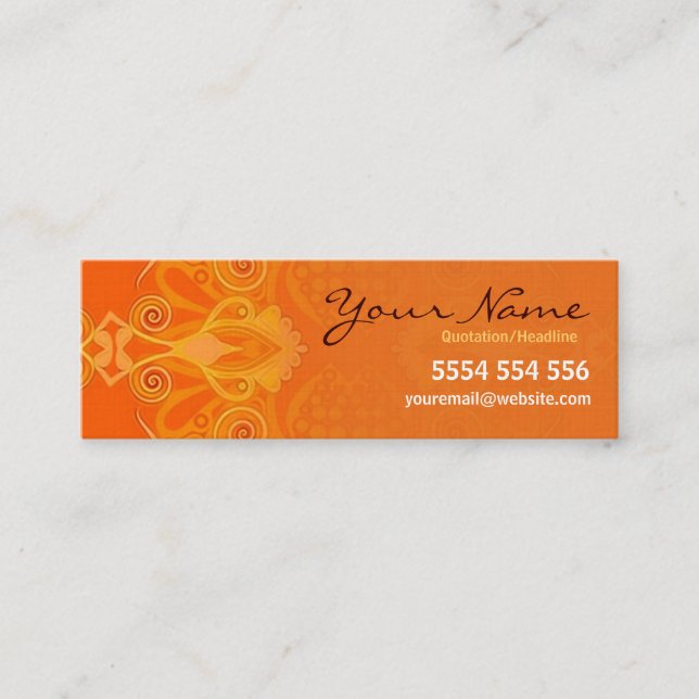 Elegan oRange mini Business Card (Front)