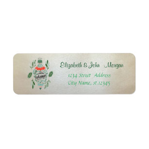 Elegan Stylish ,Christmas Pine Tree Leaves, Ball Label