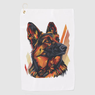 Elegance and Canine Grace German Shepherds Golf Towel