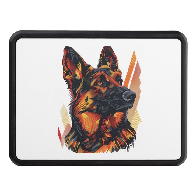 Elegance and Canine Grace German Shepherds Hitch Cover (Front)
