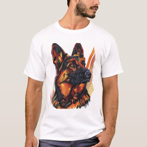 Elegance and Canine Grace German Shepherds T_Shirt