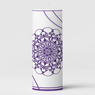 Elegance Arabian digital ornament Pillar Candle