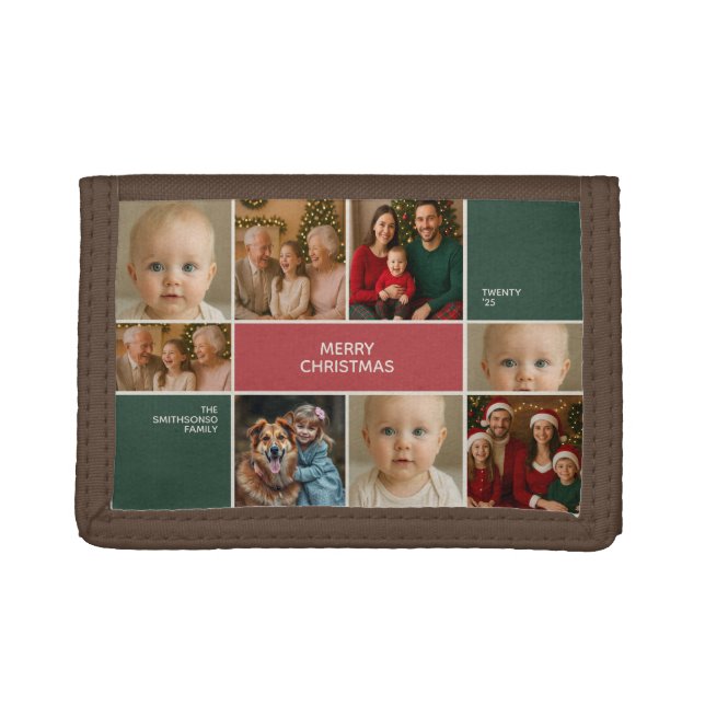 elegance big family custom Photos collage Trifold Wallet (Front)