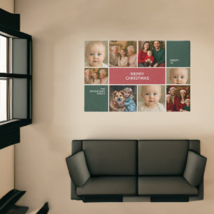 elegance big family new Photos collage Christmas Rug