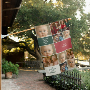 elegance big many images collage Christmas photos House Flag