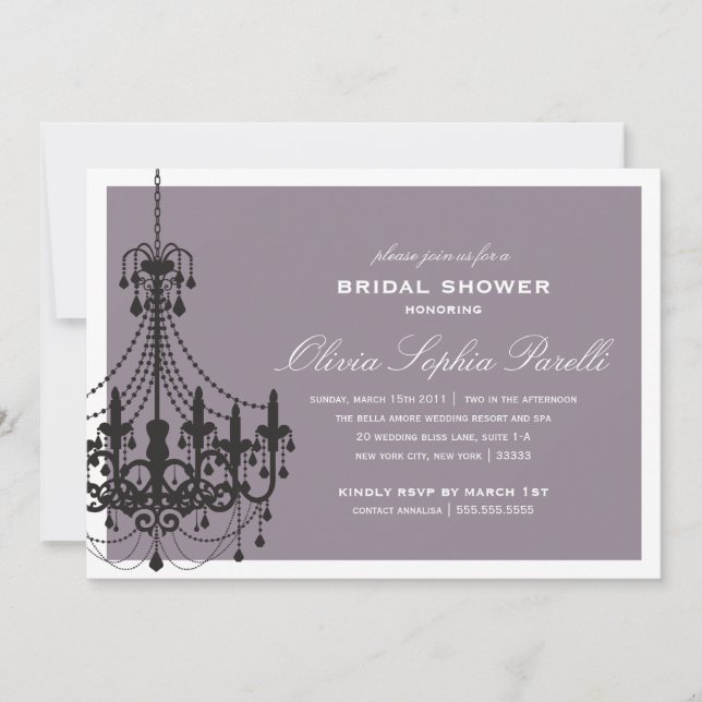 ELEGANCE | BRIDAL SHOWER INVITATION (Front)