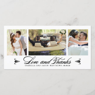 Elegance Collage | Wedding Thank You Photo Card
