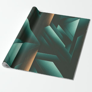 Elegance Dark Geometric Pattern Wrapping Paper