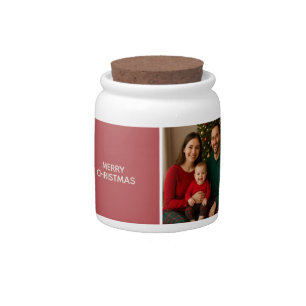 elegance family Photo collage Christmas party Candy Jar