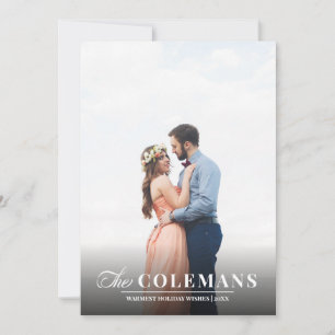 Elegance   Festive Red   Holiday vertical photo Card