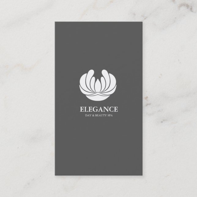 ELEGANCE FLOWER DESIGN SPA WELLNESS BUSINESS CARD (Front)