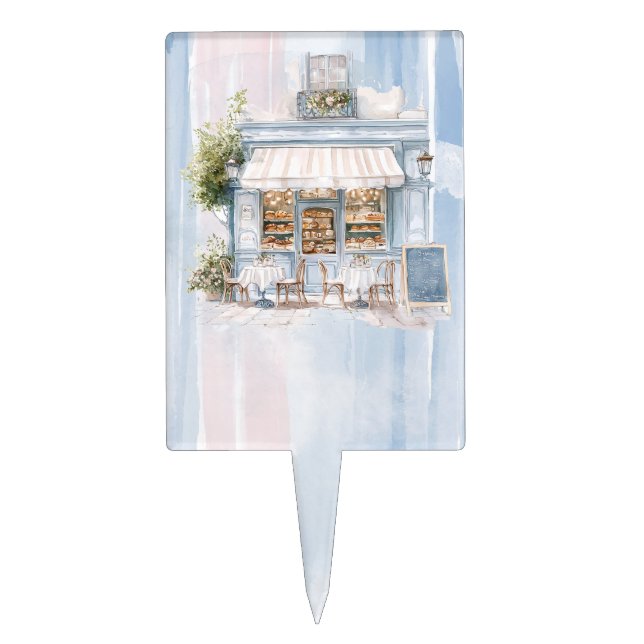 Elegance French Cafe  Cake Topper (Front)