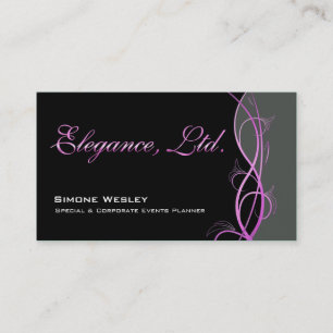 Elegance Gala Events Planner Coordinator Business Card