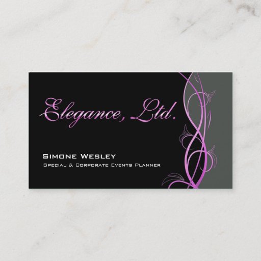 Customizable Elegance Gala Events Planner Coordinator Business Card Template