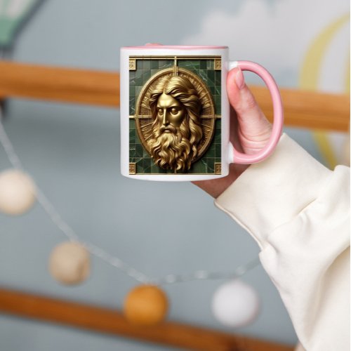 Elegance in Absolution Cross on Marble With Gilded Mug