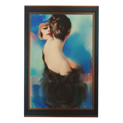 Elegance In Black by Rolf Armstrong Wood Wall Art