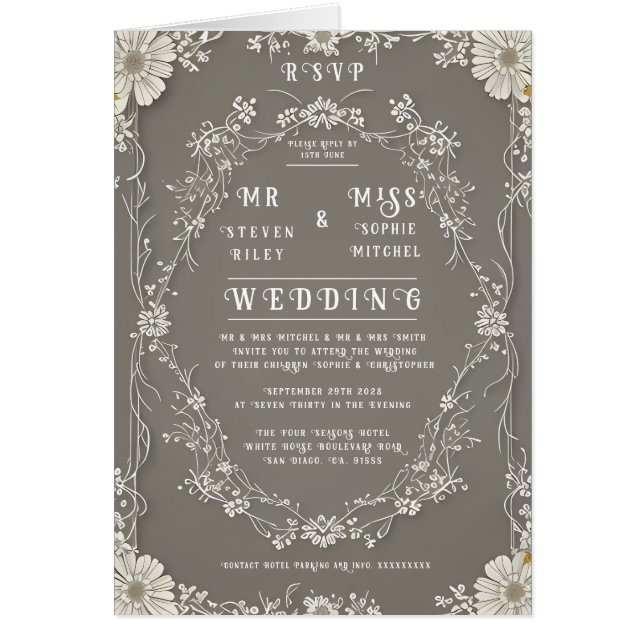 Elegance in Bloom Cards (Front)