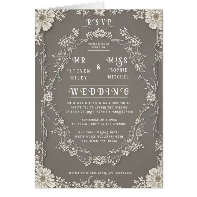 Elegance in Bloom Cards (Front)