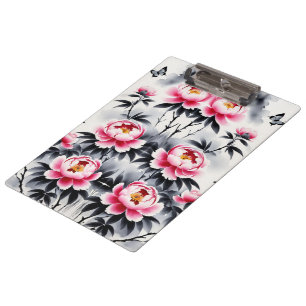 Elegance in Bloom: Floral and Landscape Harmony Clipboard