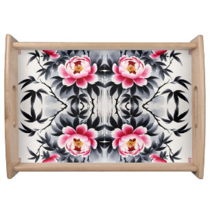 Elegance in Bloom: Floral Harmony printed Serving Tray