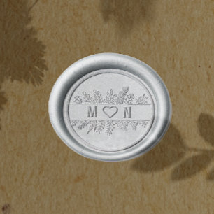 Elegance in Bloom : Floral Monogram Wax Seal Stamp