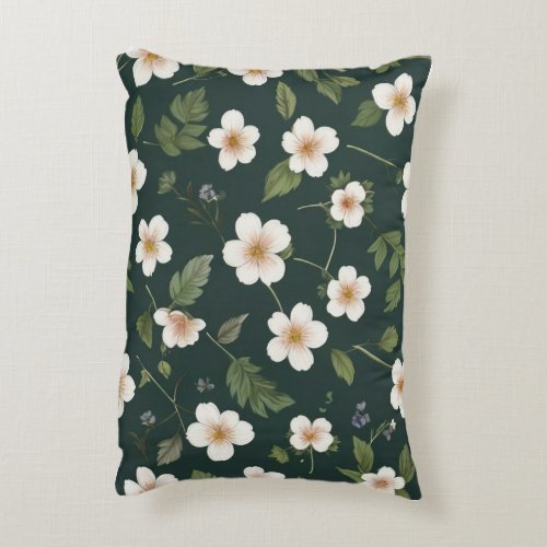 Elegance in Bloom Small Flower Accent Pillow Accent Pillow