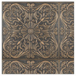 Elegance in Bronze Medallion Fabric