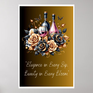 "Elegance in Every Sip Poster
